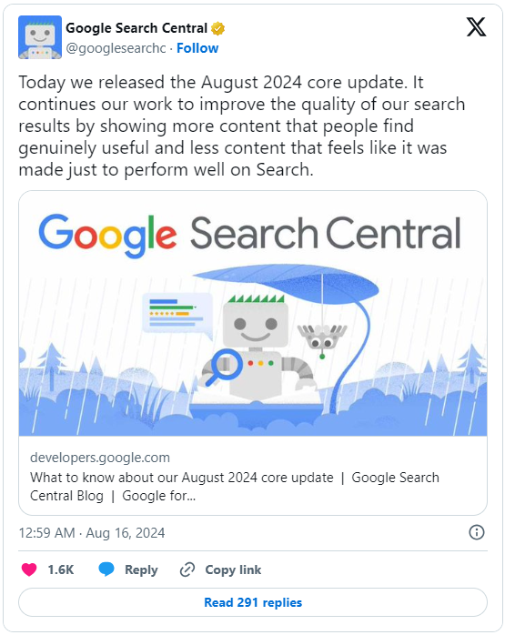 August 2024 Core Update